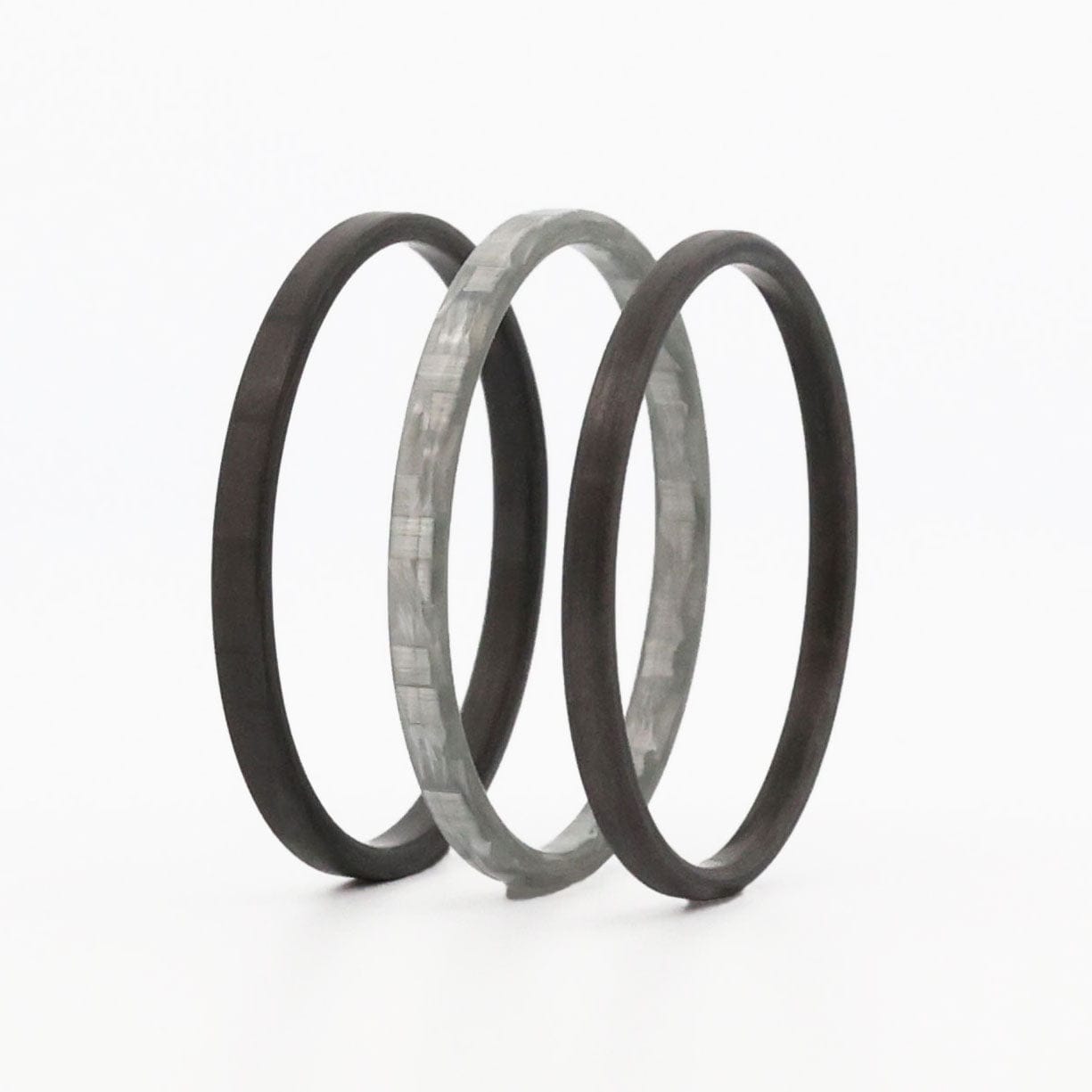Element Ring Co Rings Stackable Carbon Fiber Rings Stackable Rings, Carbon Fiber Racer, Quicksilver, and Bullet Carbon