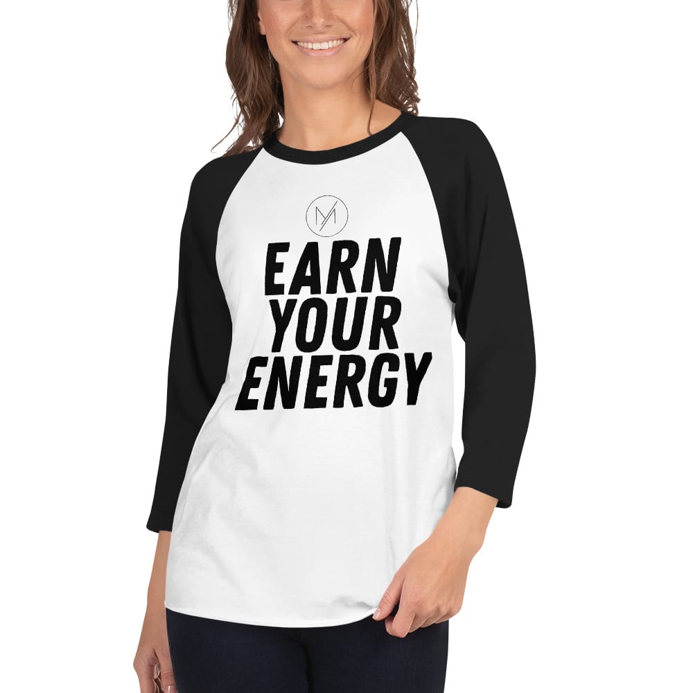 Million Dollar Body Labs Earn Your Energy 3/4 Sleeve Raglan Earn Your Energy 3/4 Sleeve Raglan