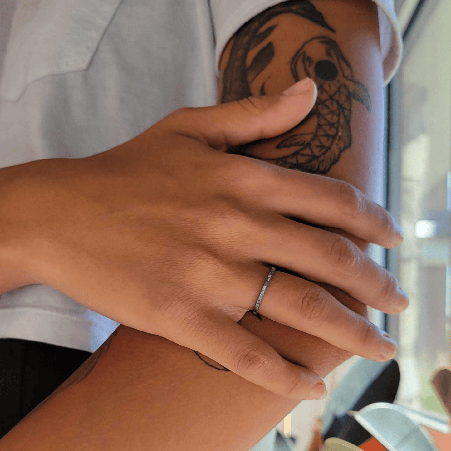 Million Dollar Body Labs Rings The Quicksilver Fitness Ring - The Last Fitness Ring You'll Ever Buy Gray Stackable Ring Made From Glass Fiber | Non-Conductive Stackable