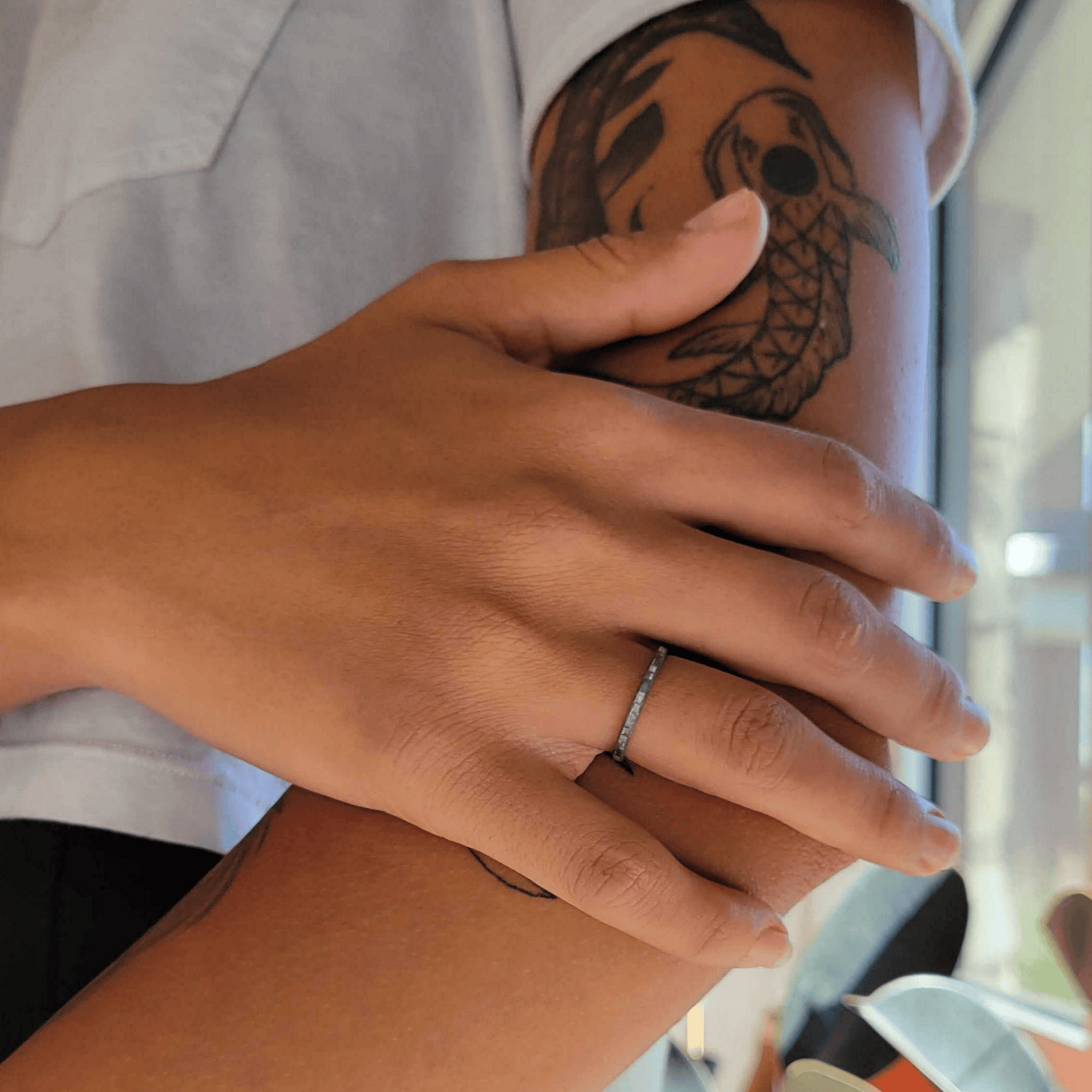 Million Dollar Body Labs Rings The Quicksilver Fitness Ring - The Last Fitness Ring You'll Ever Buy Gray Stackable Ring Made From Glass Fiber | Non-Conductive Stackable