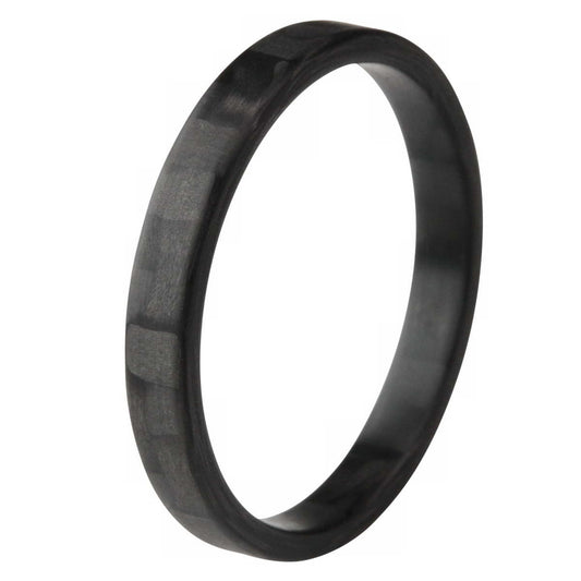 Million Dollar Body Labs Rings The Racer Fitness Ring - The Last Fitness Ring You'll Ever Buy The Racer Stackable Carbon Fiber Ring | Ultra-Slim Black Design