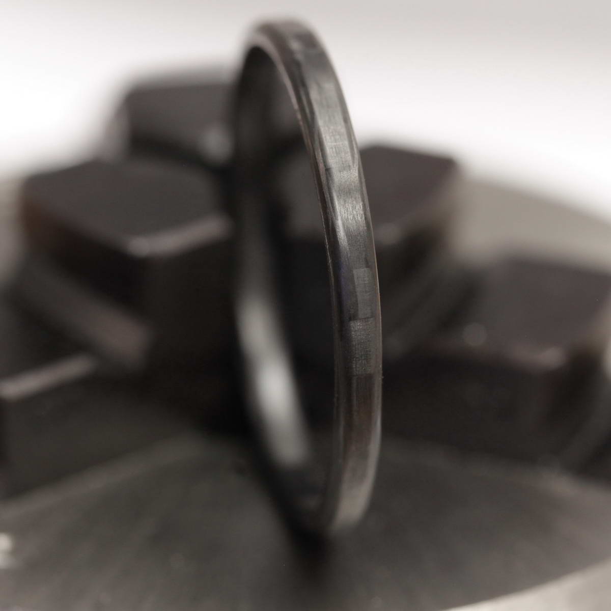 Million Dollar Body Labs Rings The Racer Fitness Ring - The Last Fitness Ring You'll Ever Buy The Racer Stackable Carbon Fiber Ring | Ultra-Slim Black Design
