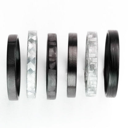 Million Dollar Body Labs Rings The Sleek Fitness Ring - The Last Fitness Ring You'll Ever Buy Carbon Fiber Stackable Ring | The Bullet Stackable Ring